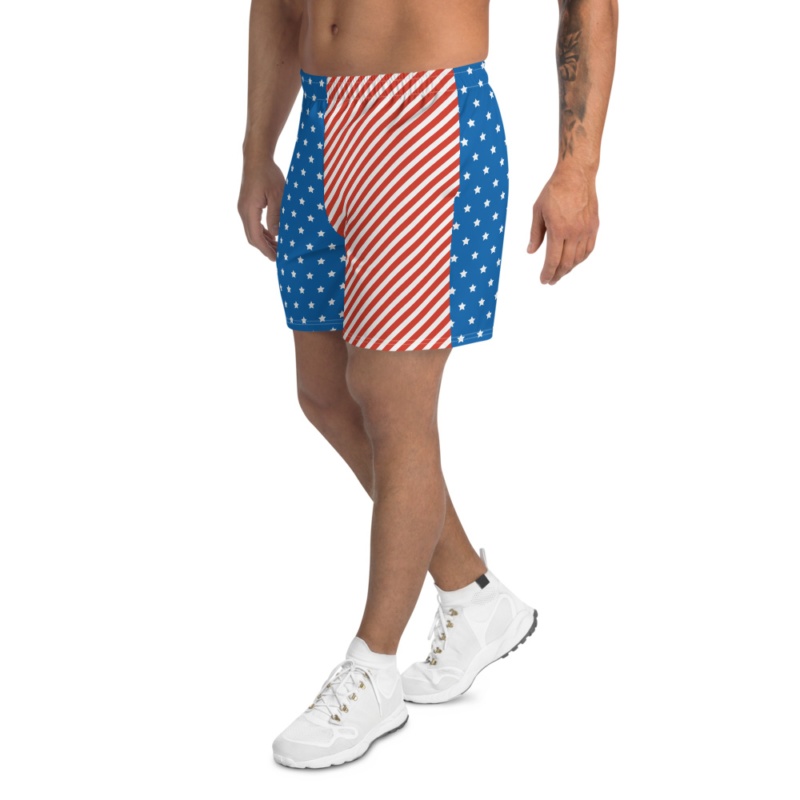 American Flag Men's Athletic Shorts - Sporty Chimp legging, workout ...