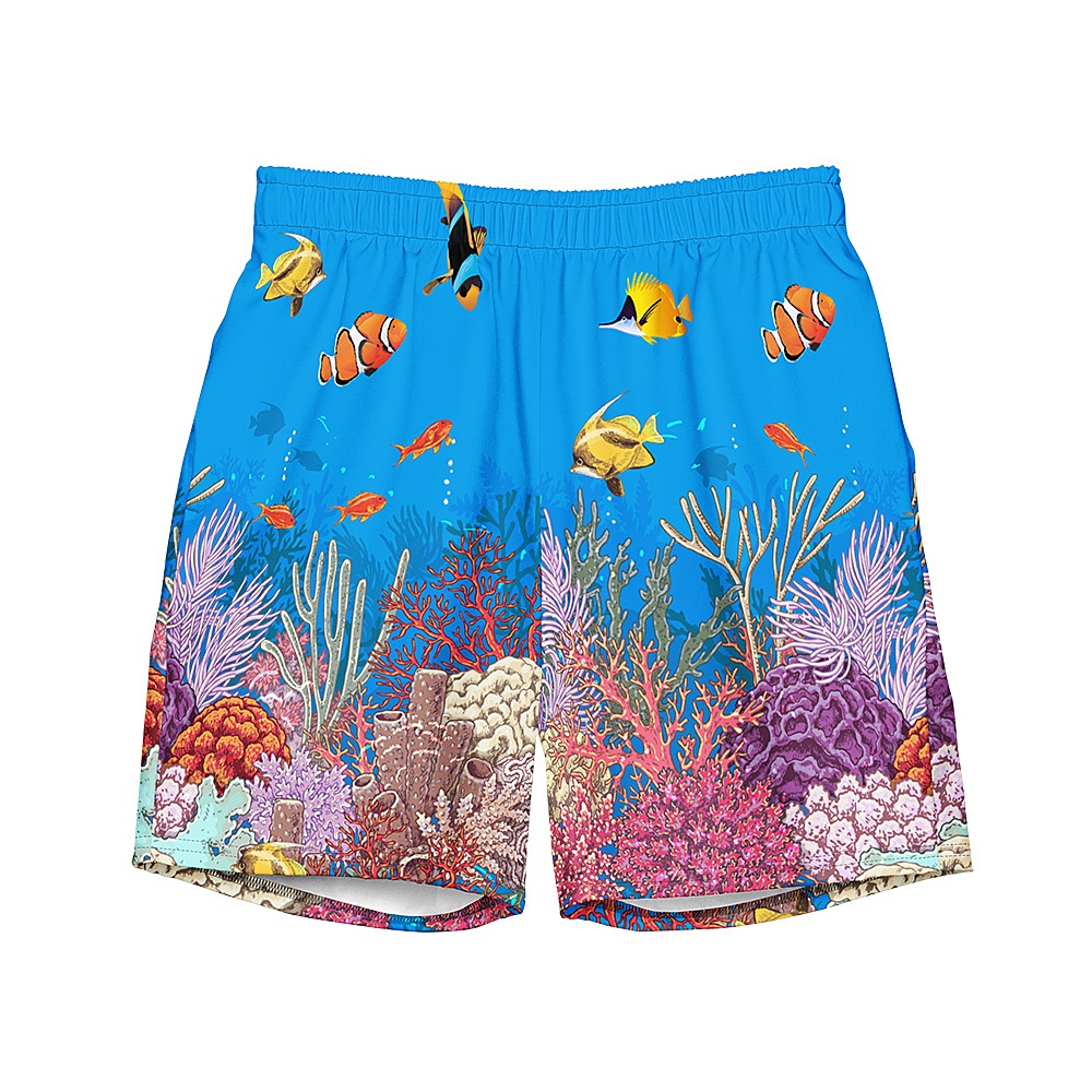 Coral Reef Swim Trunks For Men Sporty Chimp Legging Workout Gear And More
