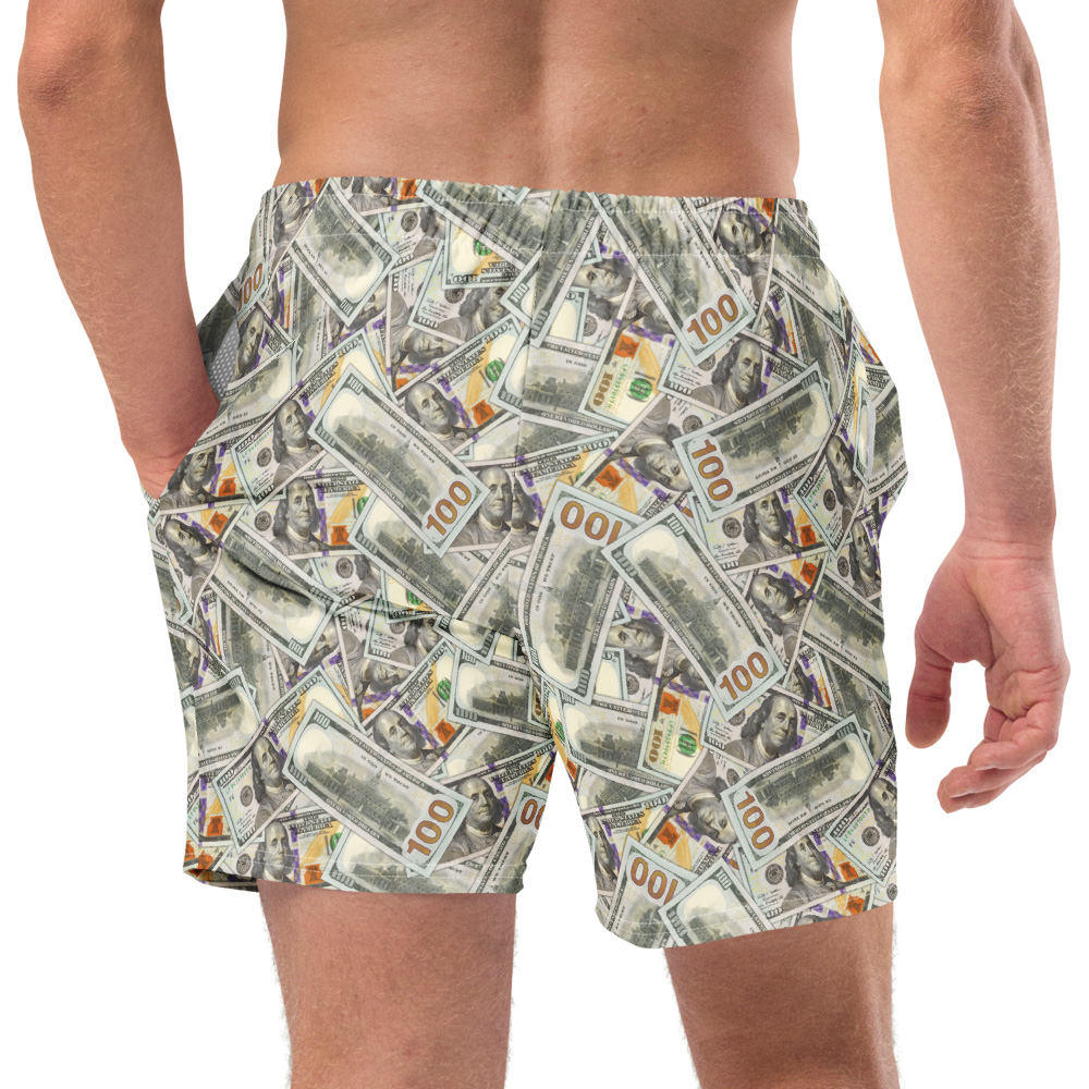 100 Dollar Bills Money Swim Trunks for Men - Sporty Chimp legging, workout  gear & more