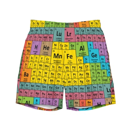 Chemical Science Periodic Table of Elements Swim Trunks for Men Swimming Shorts