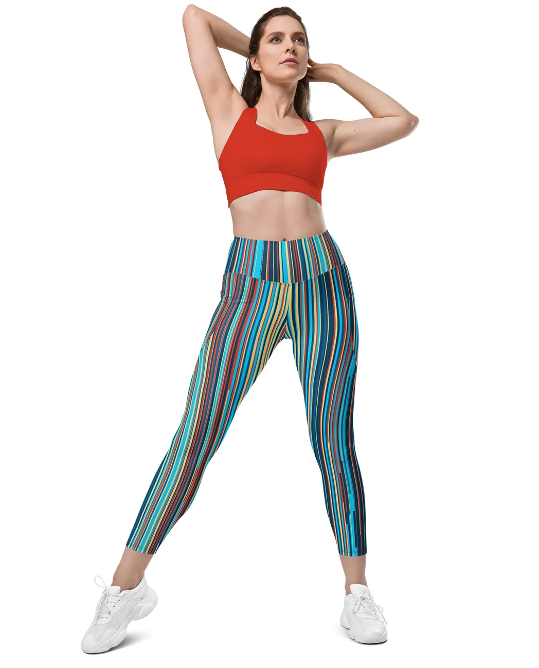 Crazy Stripe Leggings with Pockets - Sporty Chimp legging, workout gear &  more